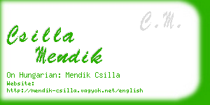 csilla mendik business card